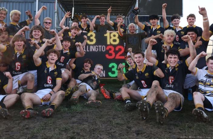 Wellington College Celebrate 2023 win Please Credit Andy McArthur who's credit is at the bottom